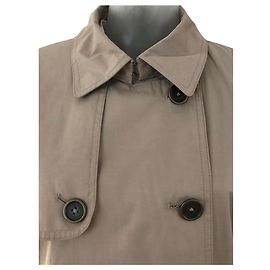 Gabardina beige de mezcla de algodón CAROLL Beige
