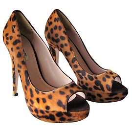 Miu Miu Leopard Peeptoe pumps Stampa leopardo