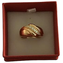 Autre Marque-Yellow gold ring 18 K-Golden