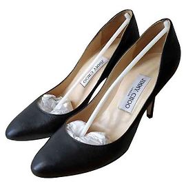 Jimmy Choo Black Leather Heels 36 Black