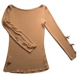 Top lungo beige in viscosa Emmanuelle Khanh Beige