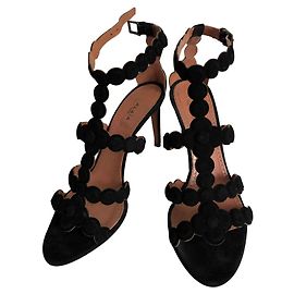 Alaïa Absatzsandalen Schwarz
