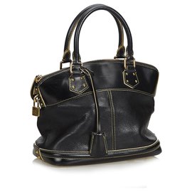 Louis Vuitton-Louis Vuitton Black Suhali Lockit MM-Black