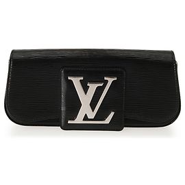 Louis Vuitton Black Electric Epi Sobe Clutch Black