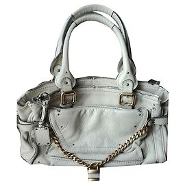 Chloé Paddington Handtasche aus Leder eggshell Aus weiß