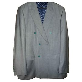 Autre Marque ZILLI PARIS  DOUBLE BREASTED JACKET BLAZER Grey