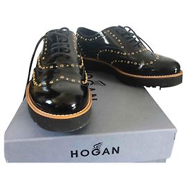 Hogan Lacets Noir Doré