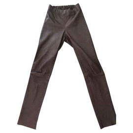 Joseph-Joseph leather leggings-Dark red