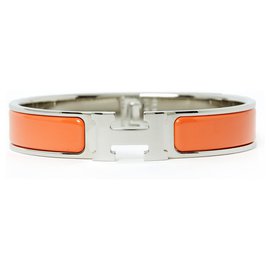 Hermès CLICK H END GM TANGERINE IN ARGENTO Argento Arancione