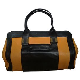 Bolsa Chloé ALICE de couro preta e laranja Preto Laranja