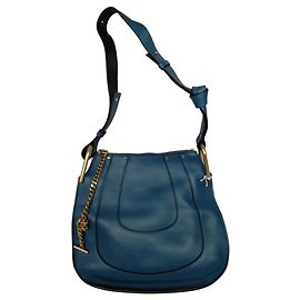 Borsa Chloé HAYLEY HOBO Blu Blu navy Blu scuro