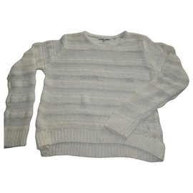 Pull maille Maje, blanc. Taille 2 Blanc