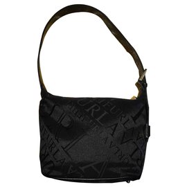 Furla-Monogram Logo fabric leather Bag-Black