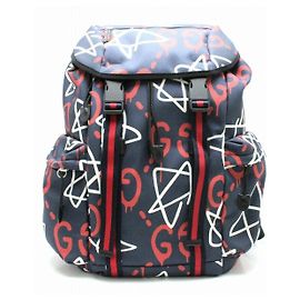 GUCCI GHOST NEW BACKPACK Azul Multicor