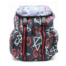 Gucci-GUCCI GHOST NEW BACKPACK-Azul,Multicor