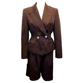 Completo giacca e pantaloncini Blacky Dress marrone cotone Marrone