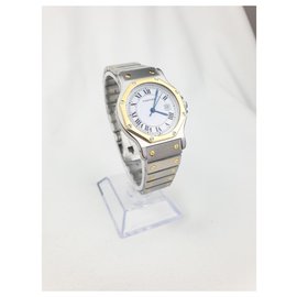 Cartier-Cartier Santos Octagonal Large Model-Silvery,Golden