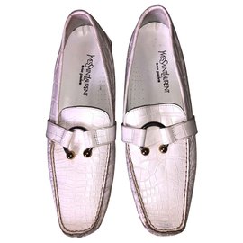 Yves Saint Laurent-White mocassins Y es Saint Laurent-White