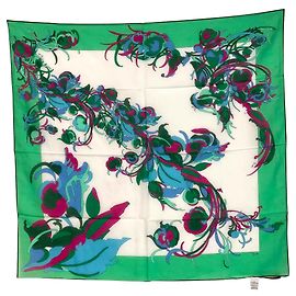 Emilio Pucci Pequeño carré de seda de algodón estampado. Multicolor