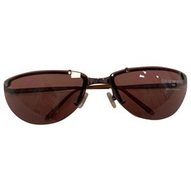 Emporio Armani-Vintage light burgundy EA sunglasses-Dark red