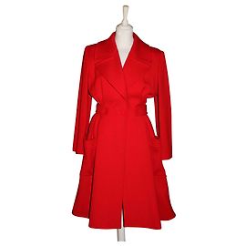Valentino Abrigo rojo de la vendimia Roja