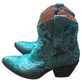 Mexicana Botas de tornozelo Turquesa