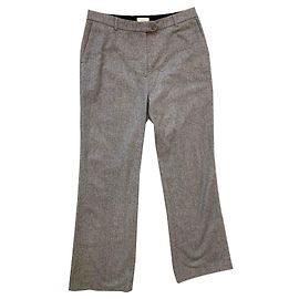 Erdem By H&M Bootcut Hose aus grauer Wolle Anthrazitgrau