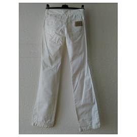 Dolce & Gabbana-DOLCE & GABBANA Jeans de mezclilla blancos-Blanco