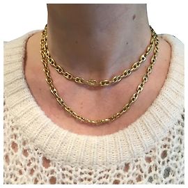 inconnue Collar largo granos de café, oro amarillo. Otro
