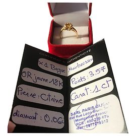 ANEL MAUBOUSSIN Desejo de Amor Citrino 1 Ct /6 diamantes Dourado