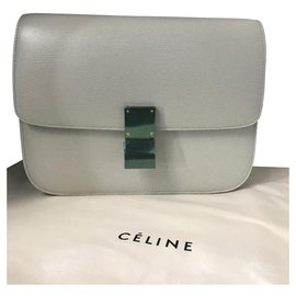 Céline-CELINE CLASSIC BOX TASCHE NEUE MITTLERE GRÖßENTASCHE-Grau