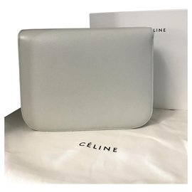 Céline-CELINE CLASSIC BOX BAG SAC NEW MEDIUM SIZE-Gris