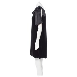 Diane Von Furstenberg-DvF Elisano vestido de terciopelo-Negro