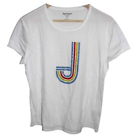 Juicy Couture T-shirt con logo (etichetta nera) Bianco Multicolore