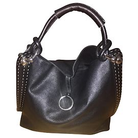 Bolsa Bcbg Max Azria em pele de cordeiro preta Preto