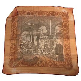 Hermès Chiffon quadrado Multicor