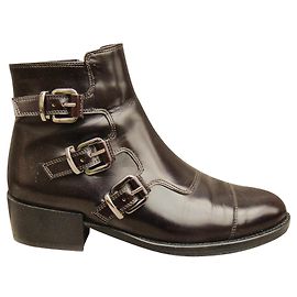 Colisee De Sacha bottines à boucle Colisée Paris état comme neuf Marron foncé