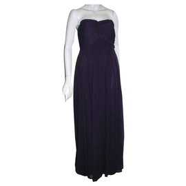 Marchesa-Marchesa Notte silk gala dress-Purple