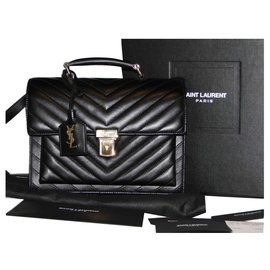 Saint Laurent-High School Monogram Medium-Schwarz