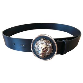 Versace Belts Black Silvery