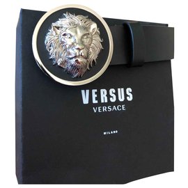 Versace-Cintos-Preto,Prata