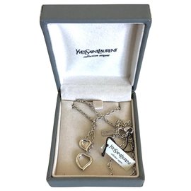 Yves Saint Laurent-Pendant necklaces-Silvery