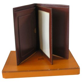 Hermès-Wallet card holder-Cognac