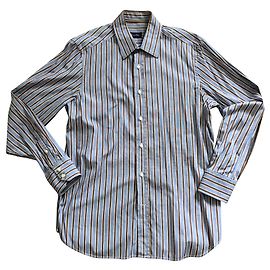 Massimo Dutti maglietta blu bianca marrone. XL (43-44) Marrone Bianco Blu