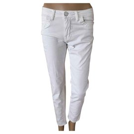 Autre Marque Blue Fire Baumwollhose Weiß Weiß