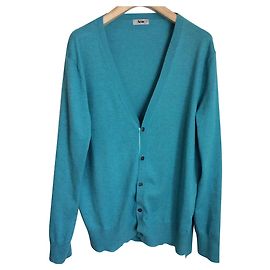Acne Cardigan de algodão Turquesa
