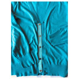 Acne-Cotton cardigan-Turquoise