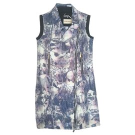 Diesel robe courte sans manche Blanc Violet Bleu clair