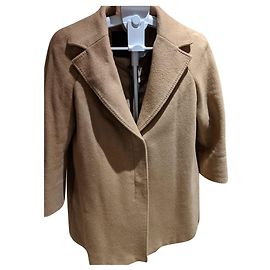 Max Mara Atelier Camel Coat Cognac Cashmere Wool Cognac