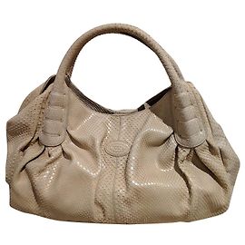 Borsa Tod's in pitone beige Beige